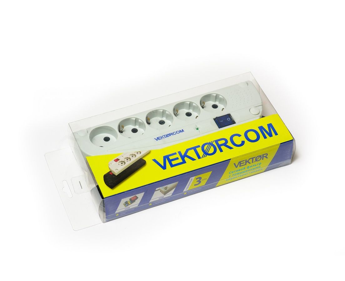 Сетевой фильтр Vektor COM светло-серый 5м (компьютерный)
Сетевой фильтр Vektor COM светло-серый 5м (компьютерный)
