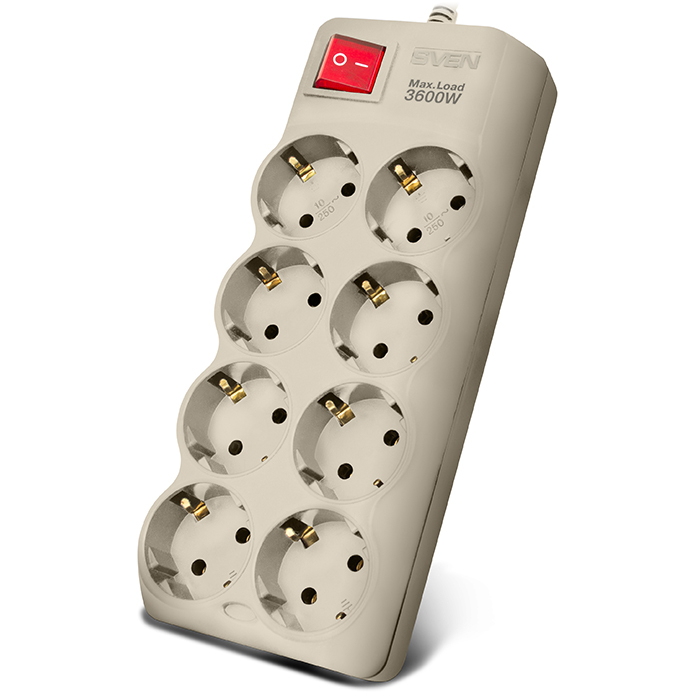 Сетевой фильтр Sven SF-08-16 1.8м (8 розеток) серый
Сетевой фильтр Sven SF-08-16 1.8м (8 розеток) серый