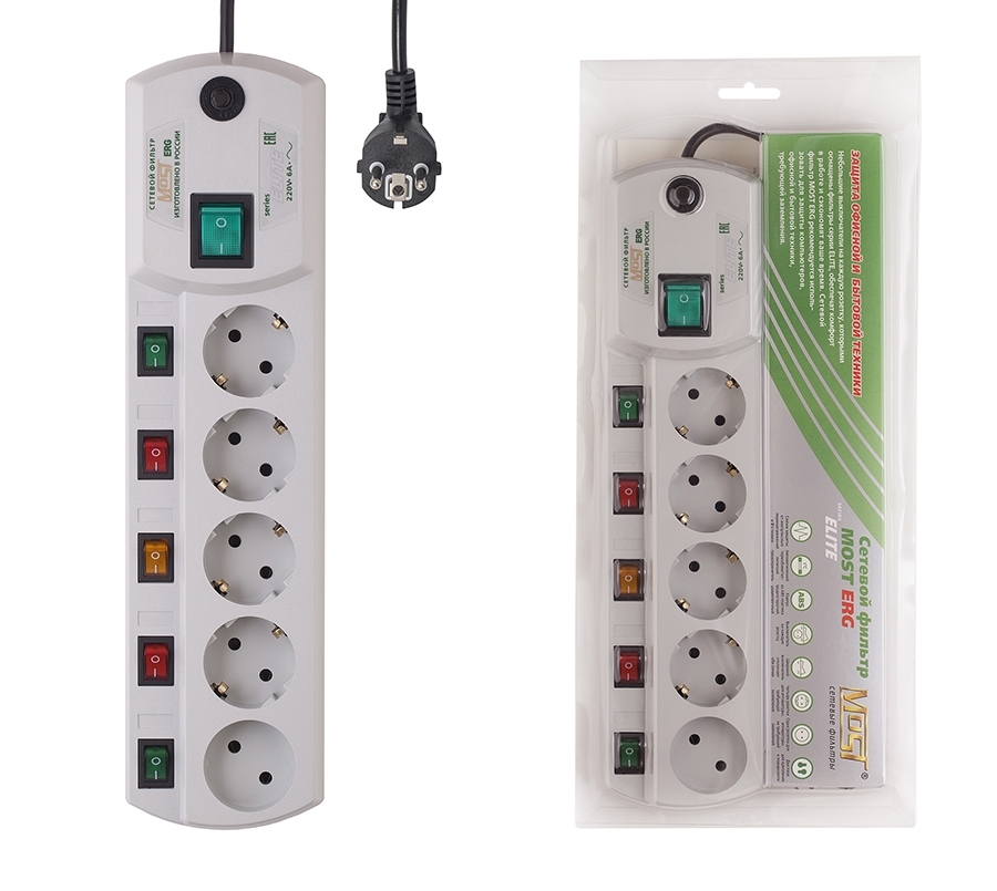 Сетевой фильтр Most ERG белый 3м
Сетевой фильтр Most ERG белый 3м