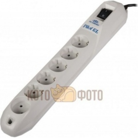 Сетевой фильтр Pilot GL 3м (6 розеток) белый
Сетевой фильтр Pilot GL 3м (6 розеток) белый