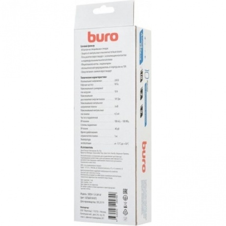 Сетевой фильтр Buro 500SH-1.8-SW-W 1.8м (5 розеток) белый
Сетевой фильтр Buro 500SH-1.8-SW-W 1.8м (5 розеток) белый