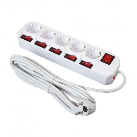 Сетевой фильтр Buro 500SH-5-SW-W 5м (5 розеток) белый
Сетевой фильтр Buro 500SH-5-SW-W 5м (5 розеток) белый