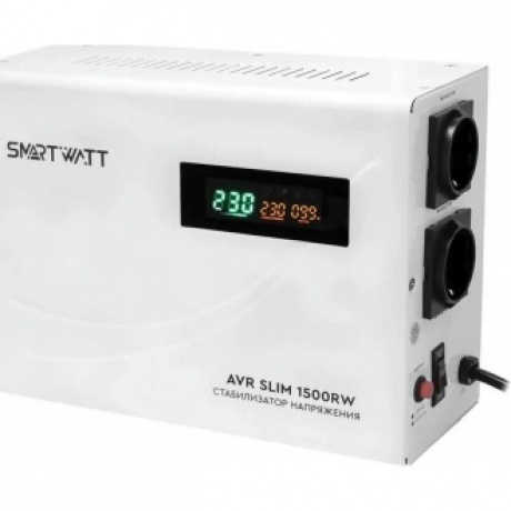 Стабилизатор напряжения Smartwatt AVR Slim 1500RW 1500ВА белый
Стабилизатор напряжения Smartwatt AVR Slim 1500RW 1500ВА белый