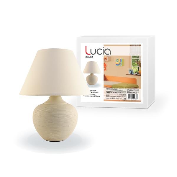 Светильник ЛЮЧИЯ 552 Верона настольный 60W E14 бежево-серый
Светильник ЛЮЧИЯ 552 Верона настольный 60W E14 бежево-серый