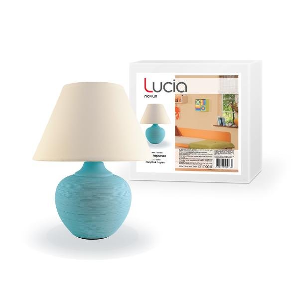 Светильник ЛЮЧИЯ 552 Верона настольный 60W E14 голубой
Светильник ЛЮЧИЯ 552 Верона настольный 60W E14 голубой