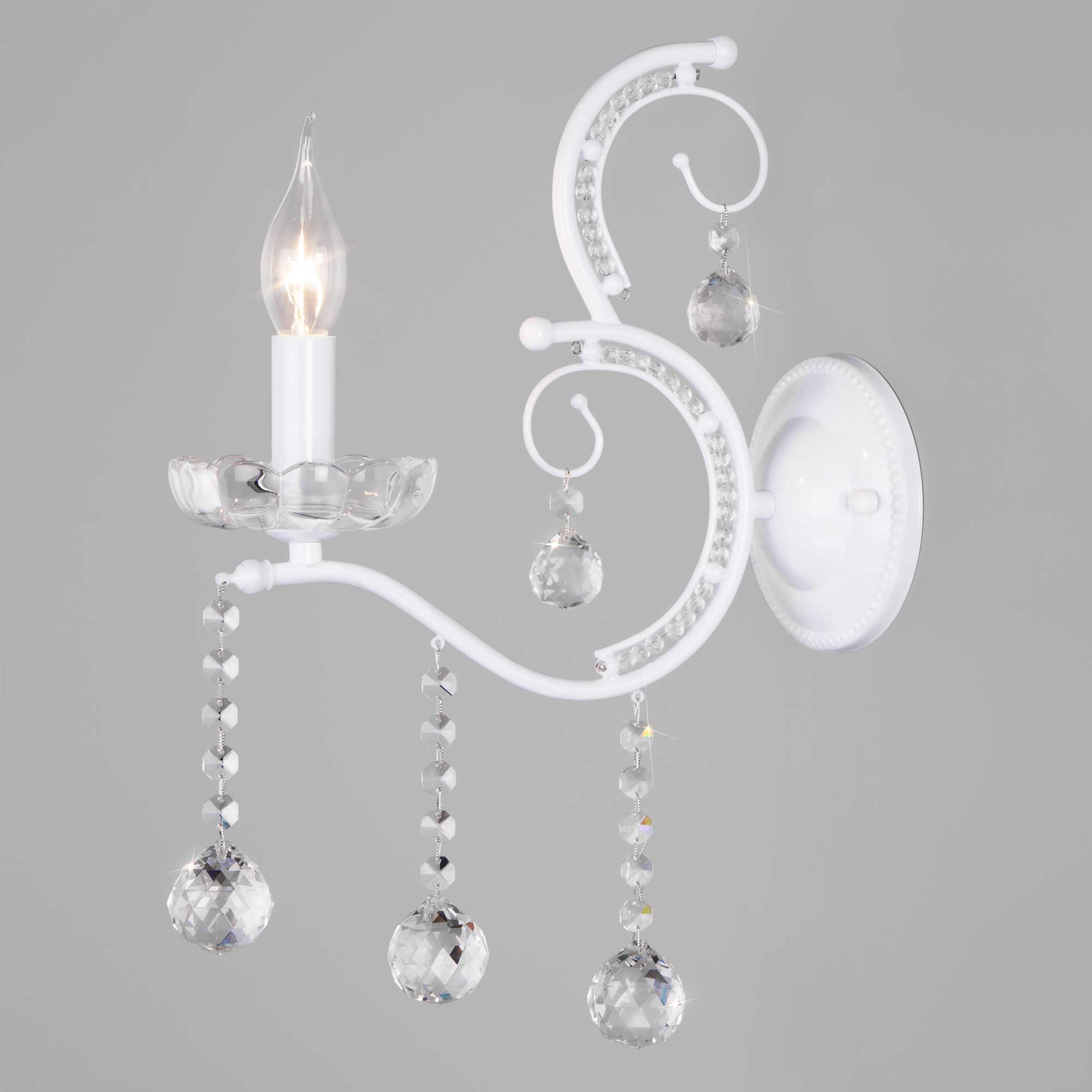 Бра Евросвет 10107/1 глянцевый белый/прозрачный хрусталь Strotskis
Бра Евросвет 10107/1 глянцевый белый/прозрачный хрусталь Strotskis