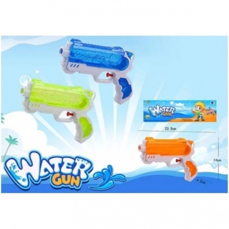 Бластер водный (длина 23см) с прозрачной вставкой в пакете синий/оранжевый/желтый
Бластер водный (длина 23см) с прозрачной вставкой в пакете синий/оранжевый/желтый