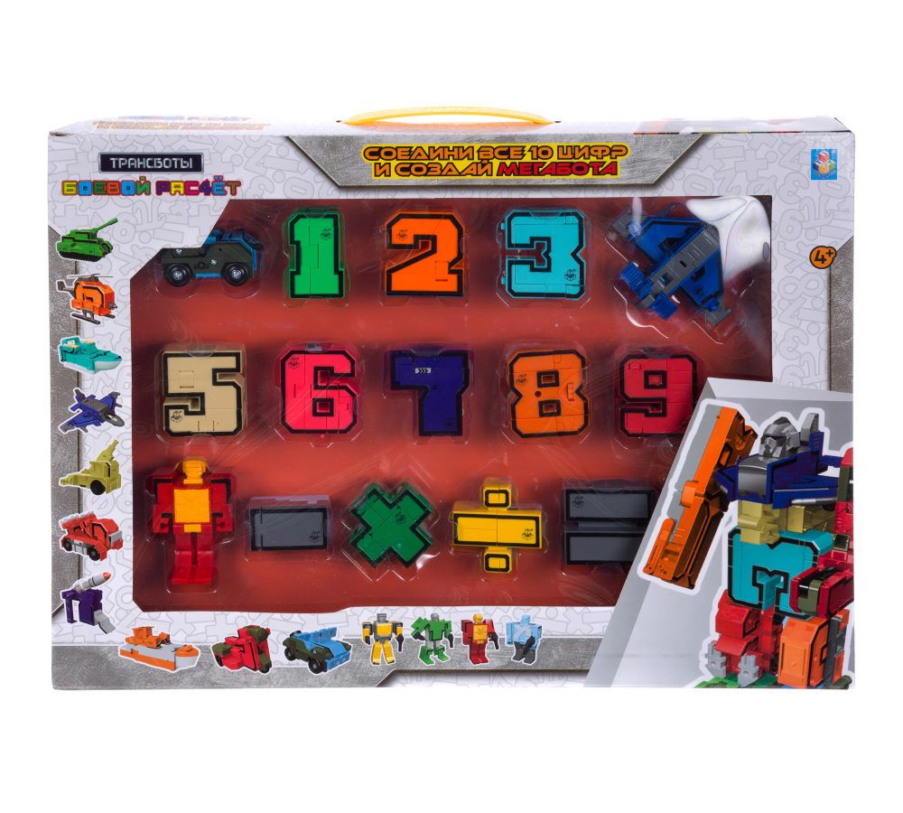 Трансформеры 1TOY Трансботы "Боевой расчет" (10 цифр, 5 знаков)
Трансформеры 1TOY Трансботы "Боевой расчет" (10 цифр, 5 знаков)