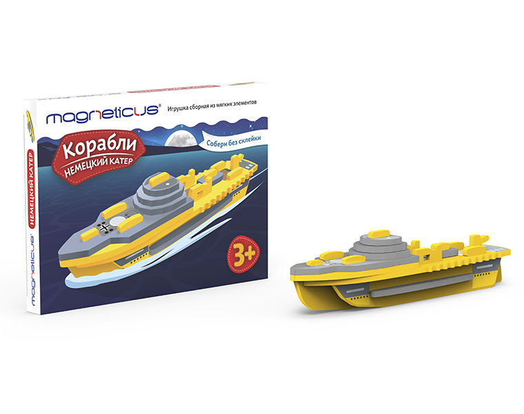Игрушка сборная из мягких элементов MAGNETICUS "Корабли" - Немецкий катер
Игрушка сборная из мягких элементов MAGNETICUS "Корабли" - Немецкий катер