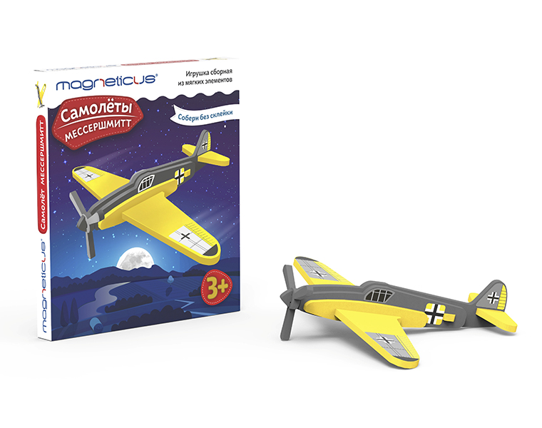 Игрушка сборная из мягких элементов MAGNETICUS "Самолеты" - Мессершмитт
Игрушка сборная из мягких элементов MAGNETICUS "Самолеты" - Мессершмитт
