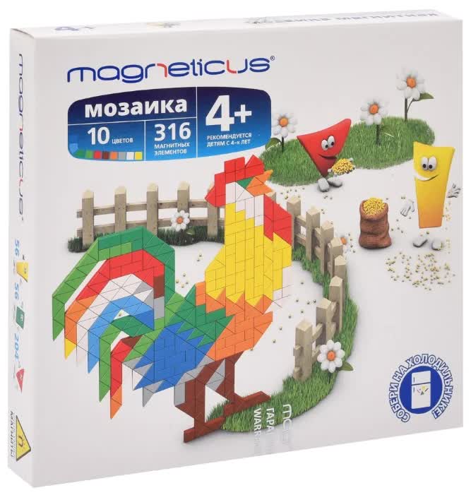 Миди-Мозаика MAGNETICUS "Петух", 316 элементов, 10 цветов
Миди-Мозаика MAGNETICUS "Петух", 316 элементов, 10 цветов