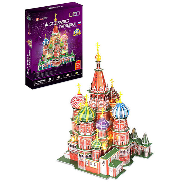 Игрушка Собор Василия Блаженного с подсветкой (Россия) CubicFun L519h
Игрушка Собор Василия Блаженного с подсветкой (Россия) CubicFun L519h