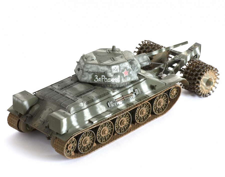 Сборная модель "Советский танк "Т-34/76" с минным тралом 3580
Сборная модель "Советский танк "Т-34/76" с минным тралом 3580
