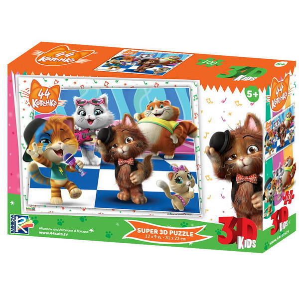 Пазл 3D "Сюжет 4" 100 элементов, 44 Котенка 10677/PR10677
Пазл 3D "Сюжет 4" 100 элементов, 44 Котенка 10677/PR10677