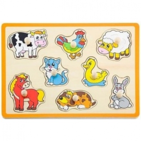 Пазл-вкладыш "Домашние животные" (8 деталей) 50017
Пазл-вкладыш "Домашние животные" (8 деталей) 50017