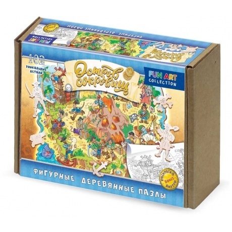 Фигурный деревянный пазл "FUN ART collection" Остров сокровищ 8330
Фигурный деревянный пазл "FUN ART collection" Остров сокровищ 8330