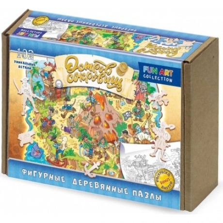 Фигурный деревянный пазл "FUN ART collection" Остров сокровищ 8330
Фигурный деревянный пазл "FUN ART collection" Остров сокровищ 8330