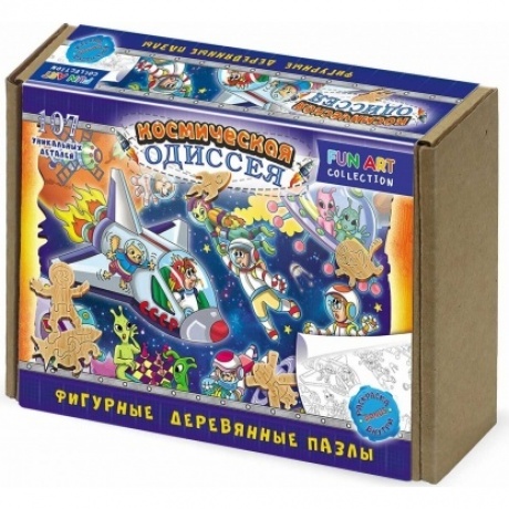 Фигурный деревянный пазл "FUN ART collection" Космическая одиссея" 8369
Фигурный деревянный пазл "FUN ART collection" Космическая одиссея" 8369