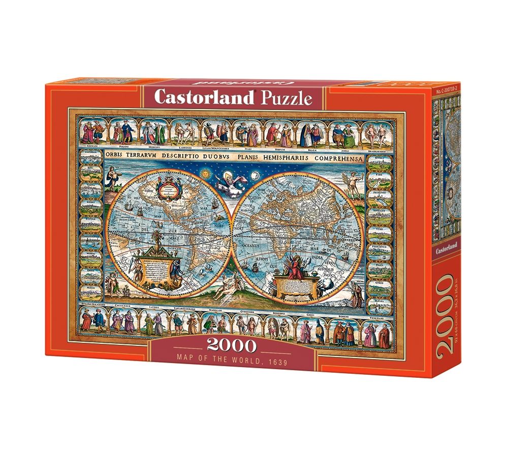 Пазл Castorland 2000 "Карта мира 1639 год" арт.C-200733
Пазл Castorland 2000 "Карта мира 1639 год" арт.C-200733