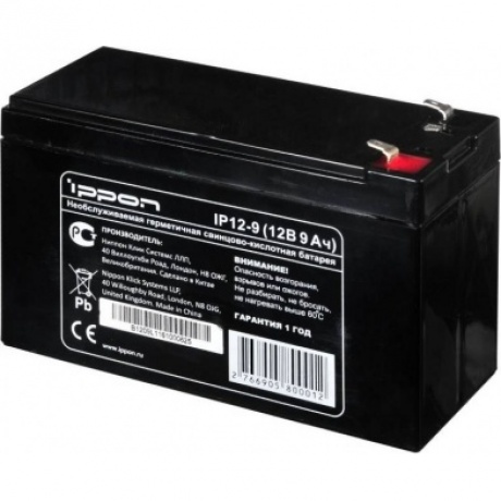 Батарея для ИБП Ippon IP12-9 12В 9Ач
Батарея для ИБП Ippon IP12-9 12В 9Ач