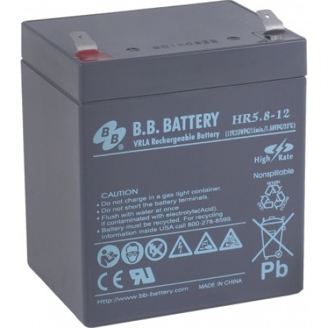 Батарея для ИБП BB Battery HR 5.8-12
Батарея для ИБП BB Battery HR 5.8-12