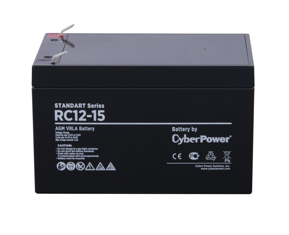 Батарея для ИБП CyberPower Standart series RC 12-15/12V15Ah
Батарея для ИБП CyberPower Standart series RC 12-15/12V15Ah