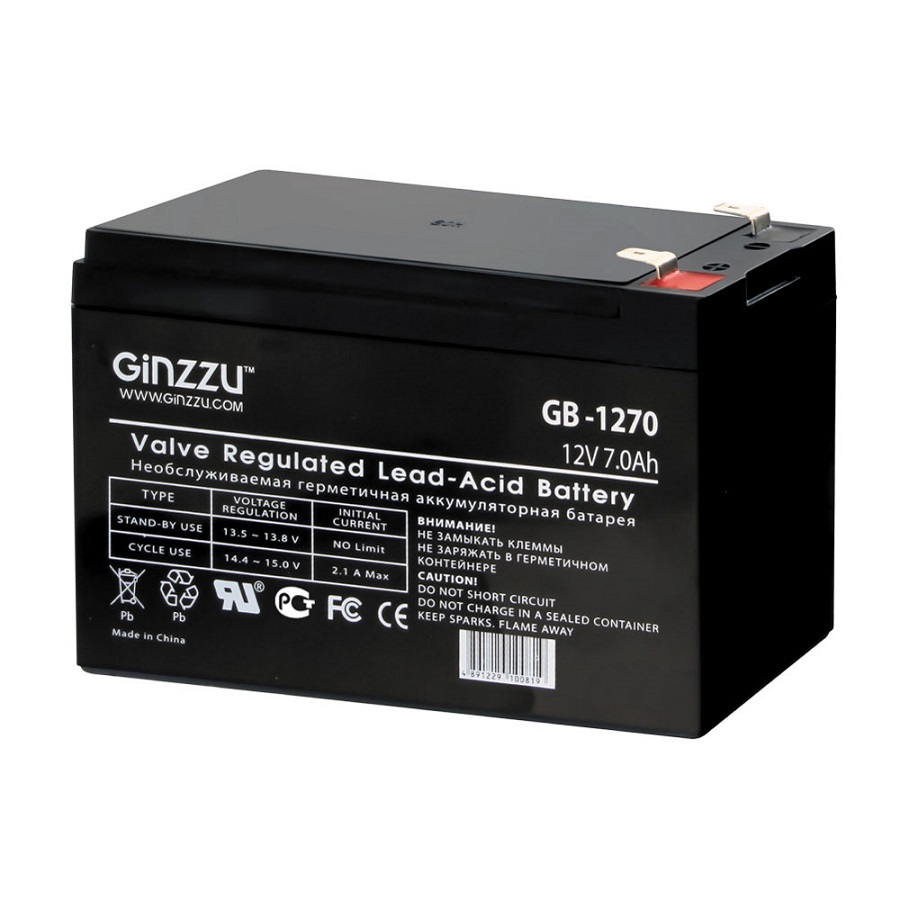 Батарея для ИБП Ginzzu GB-1270
Батарея для ИБП Ginzzu GB-1270