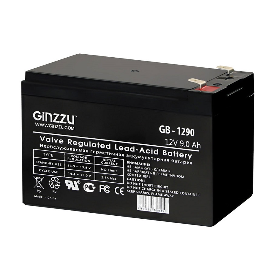 Батарея для ИБП Ginzzu GB-1290
Батарея для ИБП Ginzzu GB-1290