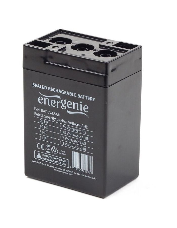 Батарея для ИБП Gembird BAT-6V4.5AH/20HR
Батарея для ИБП Gembird BAT-6V4.5AH/20HR
