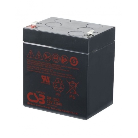 Аккумуляторная батарея для ИБП CSB GP 1245 4.5 А·ч
Аккумуляторная батарея для ИБП CSB GP 1245 4.5 А·ч