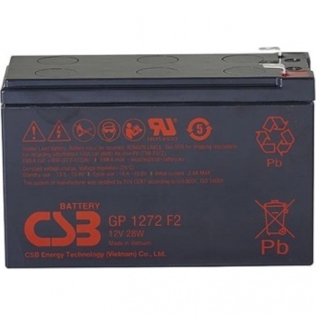 Аккумуляторная батарея для ИБП CSB GP1272 F2 (12V28W) 28 А·ч
Аккумуляторная батарея для ИБП CSB GP1272 F2 (12V28W) 28 А·ч