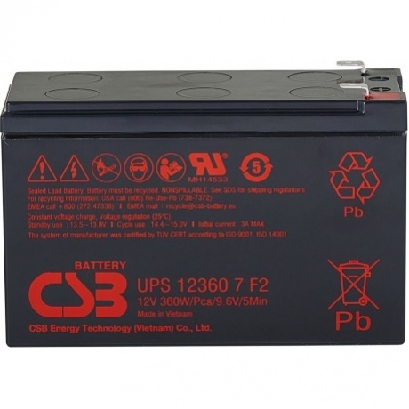 Аккумуляторная батарея для ИБП CSB UPS123607 F2 60 А·ч
Аккумуляторная батарея для ИБП CSB UPS123607 F2 60 А·ч