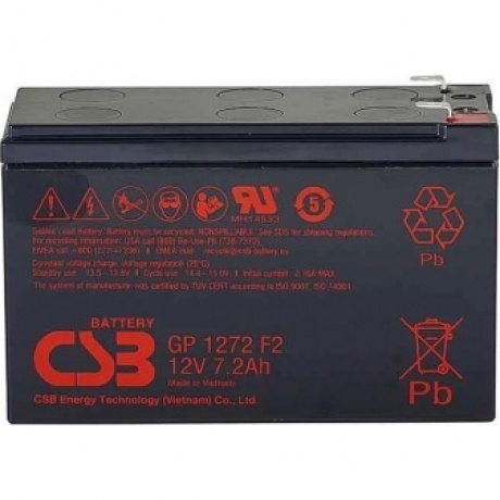 Батарея для ИБП 12V 7Ah CSB GP1272F2
Батарея для ИБП 12V 7Ah CSB GP1272F2