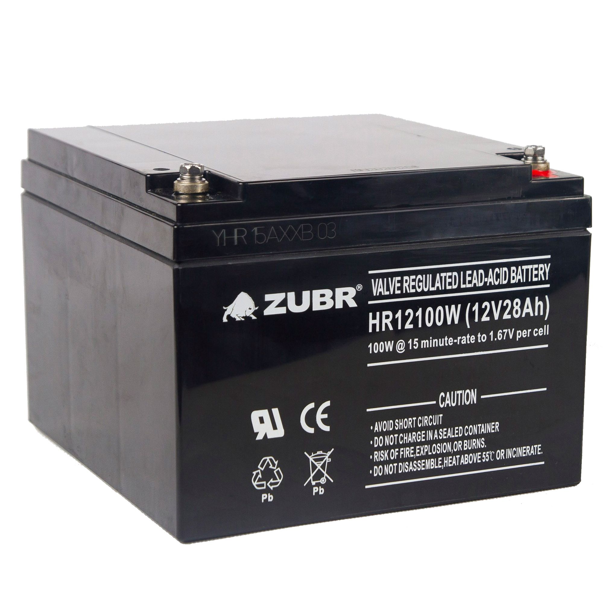 Батарея для ИБП ZUBR HR 12100 W (12V, 28Ah) (HR12100W)
Батарея для ИБП ZUBR HR 12100 W (12V, 28Ah) (HR12100W)