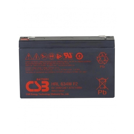 Батарея для ИБП CSB HRL634W F2 FR 6В 34Ач
Батарея для ИБП CSB HRL634W F2 FR 6В 34Ач