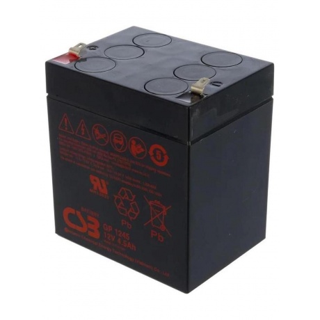 Батарея для ИБП CSB GP1245 (12V16W) 12В 4.5Ач
Батарея для ИБП CSB GP1245 (12V16W) 12В 4.5Ач