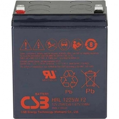 Батарея для ИБП CSB HRL1225W F2 FR 12В 5Ач
Батарея для ИБП CSB HRL1225W F2 FR 12В 5Ач