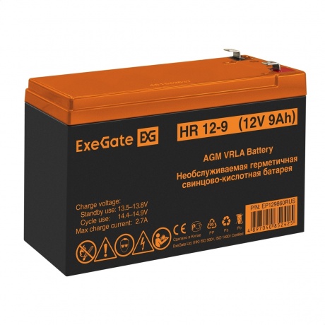 Батарея для ИБП ExeGate HR 12-9 (EP129860RUS)
Батарея для ИБП ExeGate HR 12-9 (EP129860RUS)