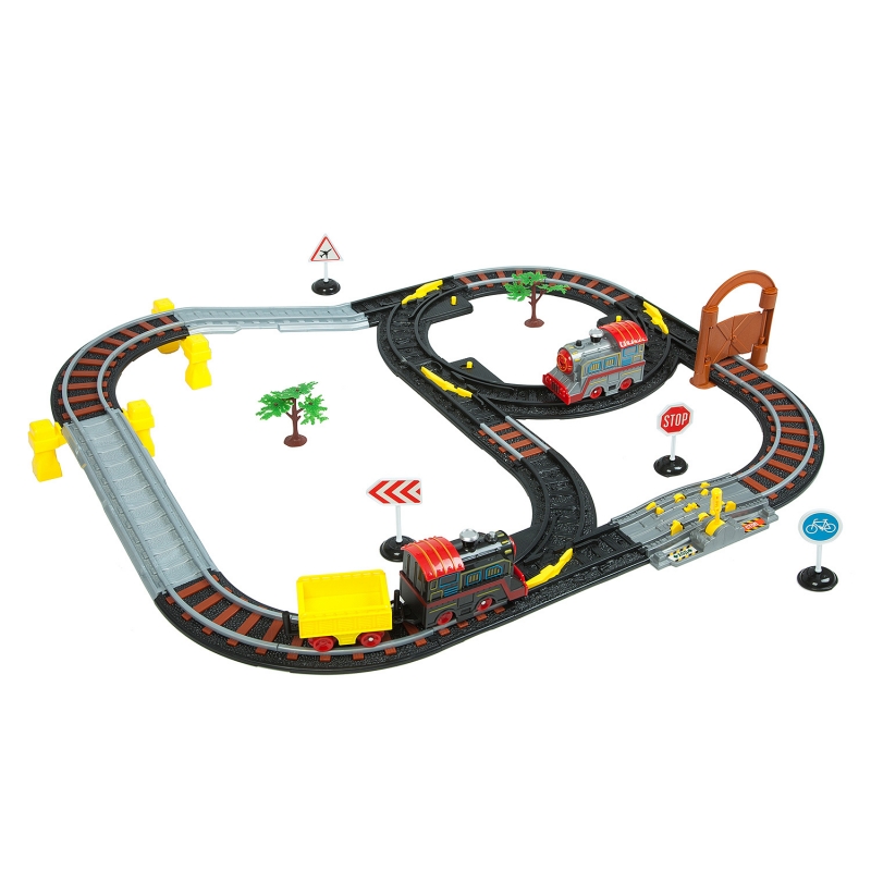 Железная дорога Bondibon Восточный экспресс с 2 мя составами, воротами
Железная дорога Bondibon Восточный экспресс с 2 мя составами, воротами