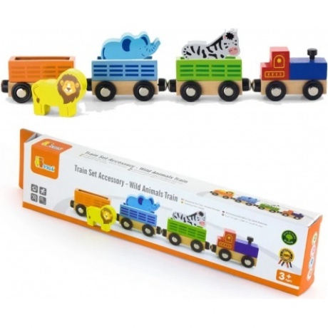 Набор аксессуаров для ж/дороги"Поезд с животными"в коробке паровоз,3 вагона,3 фигурки животных,магнитное соединение VIGA 50822
Набор аксессуаров для ж/дороги"Поезд с животными"в коробке паровоз,3 вагона,3 фигурки животных,магнитное соединение VIGA 50822