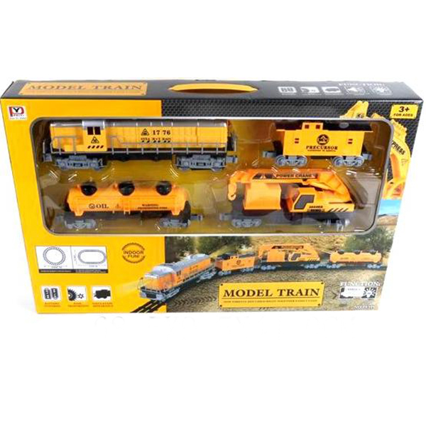 Железная дорога на батарейках(свет,звук)в коробке локомотив,3 вагона,размер дороги 210смх100см PYH9
Железная дорога на батарейках(свет,звук)в коробке локомотив,3 вагона,размер дороги 210смх100см PYH9