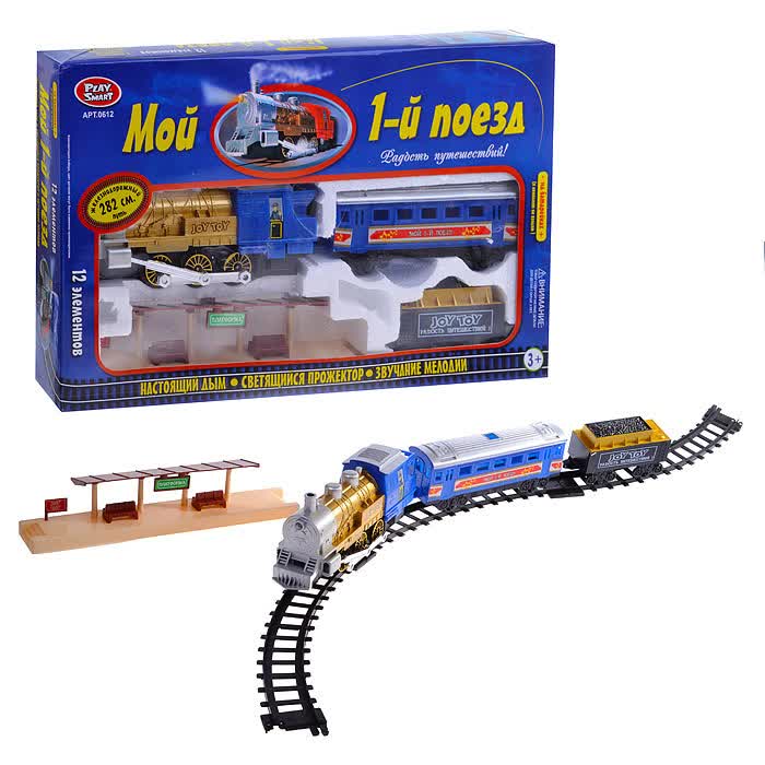 Железная дорога 12эл.на батарейках(дым,свет,звук) в кор. длина пути 282см 0612
Железная дорога 12эл.на батарейках(дым,свет,звук) в кор. длина пути 282см 0612