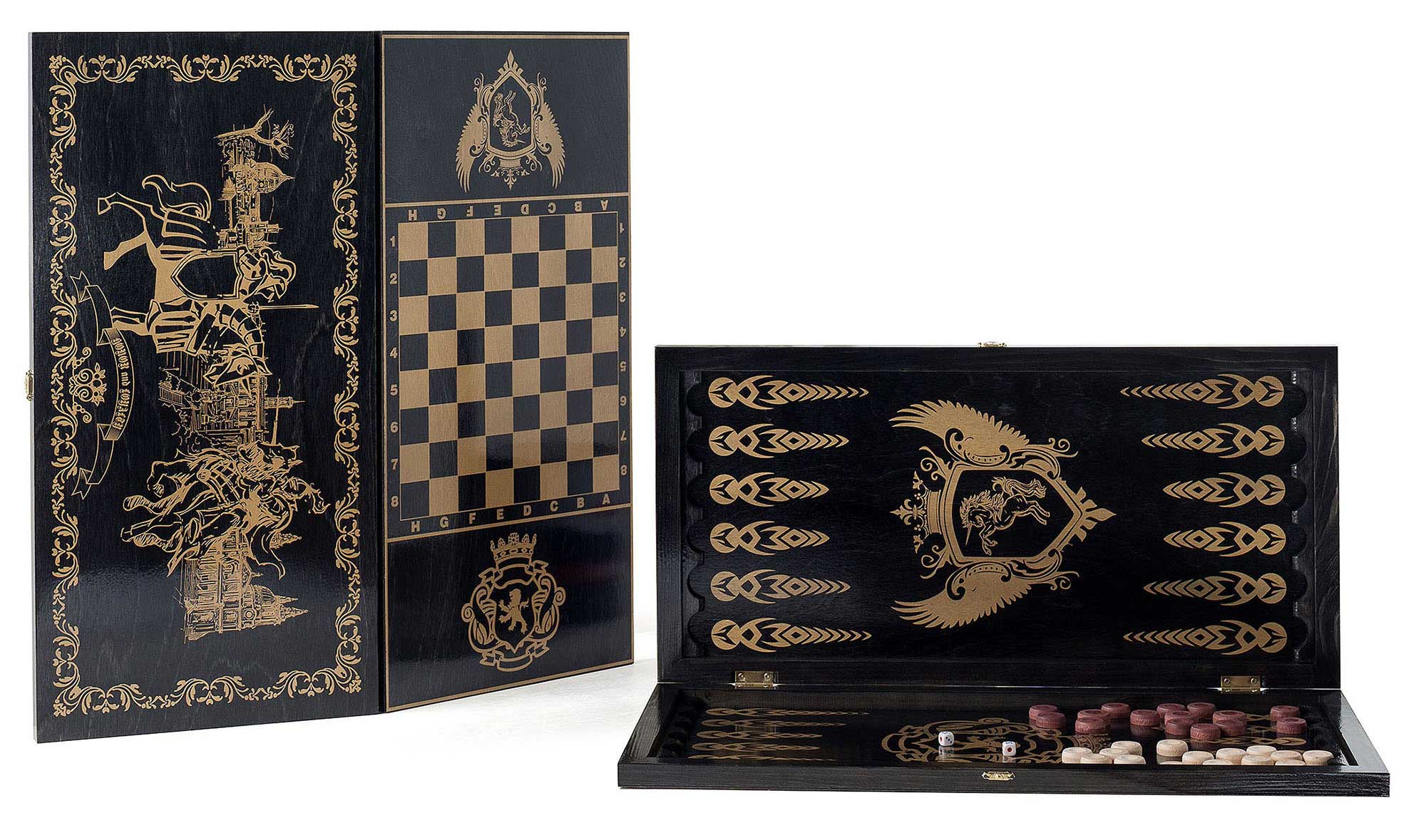 Игра 2 в 1 деревянная Рыцари (нарды,шашки) 124-16 60*60 см Черный
Игра 2 в 1 деревянная Рыцари (нарды,шашки) 124-16 60*60 см Черный