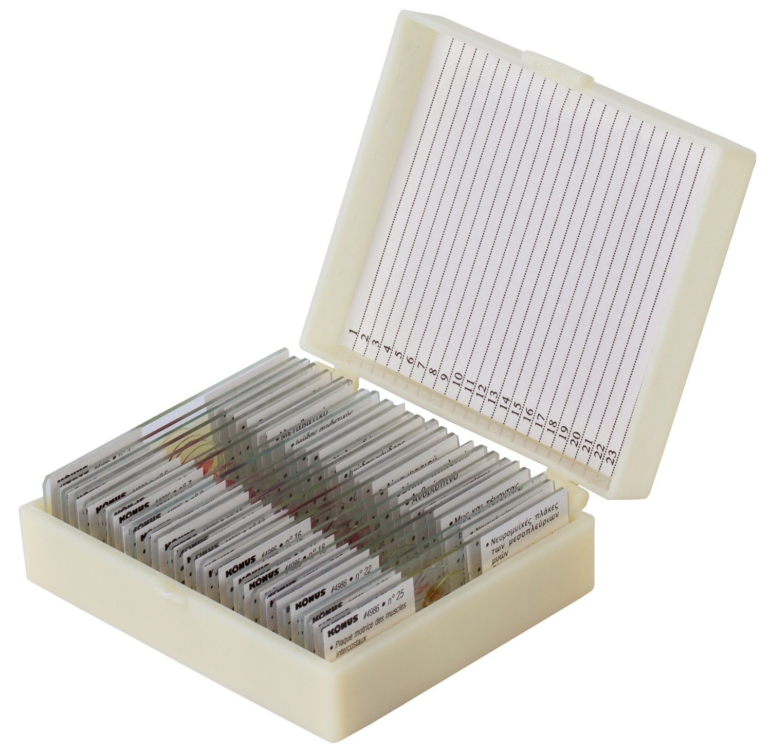 Набор микропрепаратов Konus 25: «Клетки и ткани животных»
Набор микропрепаратов Konus 25: «Клетки и ткани животных»