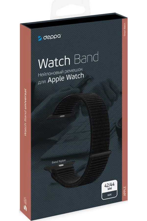 Ремешок Band Nylon для Apple Watch 42/44 mm, нейлоновый, черный
Ремешок Band Nylon для Apple Watch 42/44 mm, нейлоновый, черный