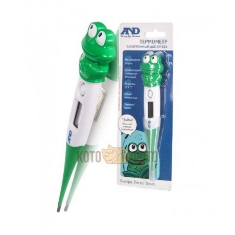 Термометр электронный AND DT-624 Лягушка зеленый/белый
Термометр электронный AND DT-624 Лягушка зеленый/белый