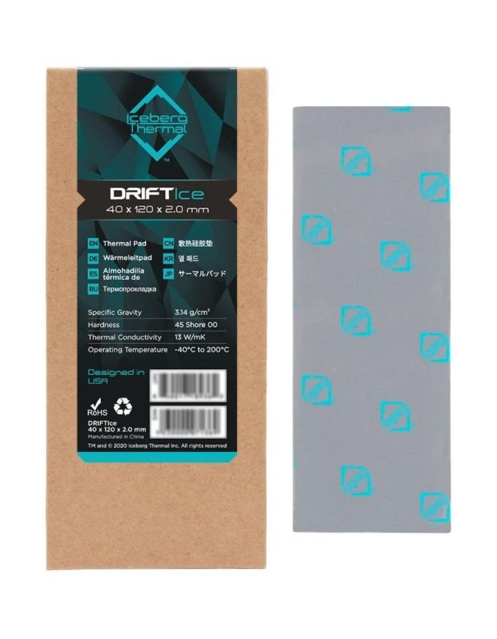 Термопрокладка Iceberg DriftICE 13W (DRIFTICE20-B0A)
Термопрокладка Iceberg DriftICE 13W (DRIFTICE20-B0A)