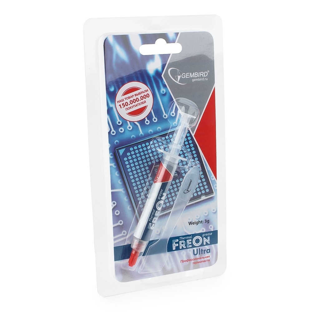 Термопаста Gembird FreOn ULTRA GF-21-3 3гр шприц
Термопаста Gembird FreOn ULTRA GF-21-3 3гр шприц