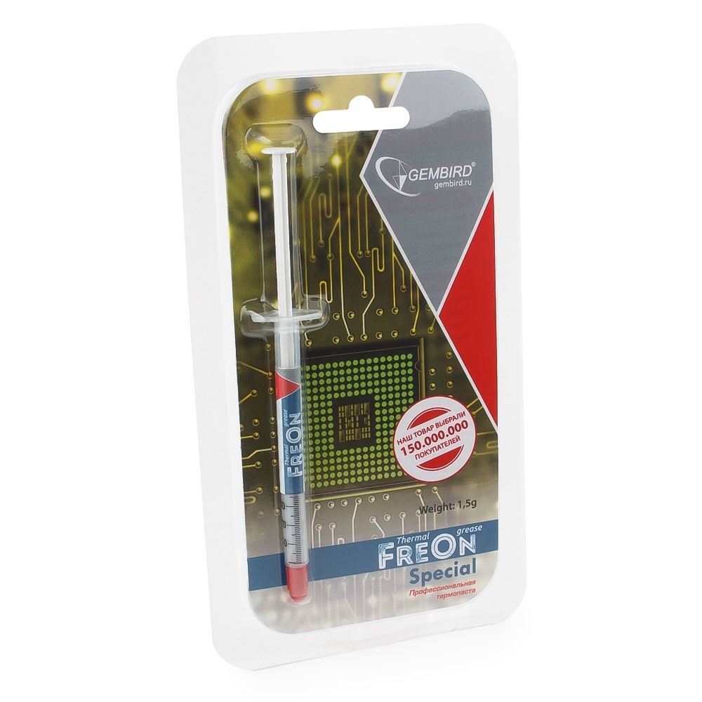 Термопаста Gembird FreOn SPECIAL GF-11-1.5 1,5гр шприц
Термопаста Gembird FreOn SPECIAL GF-11-1.5 1,5гр шприц