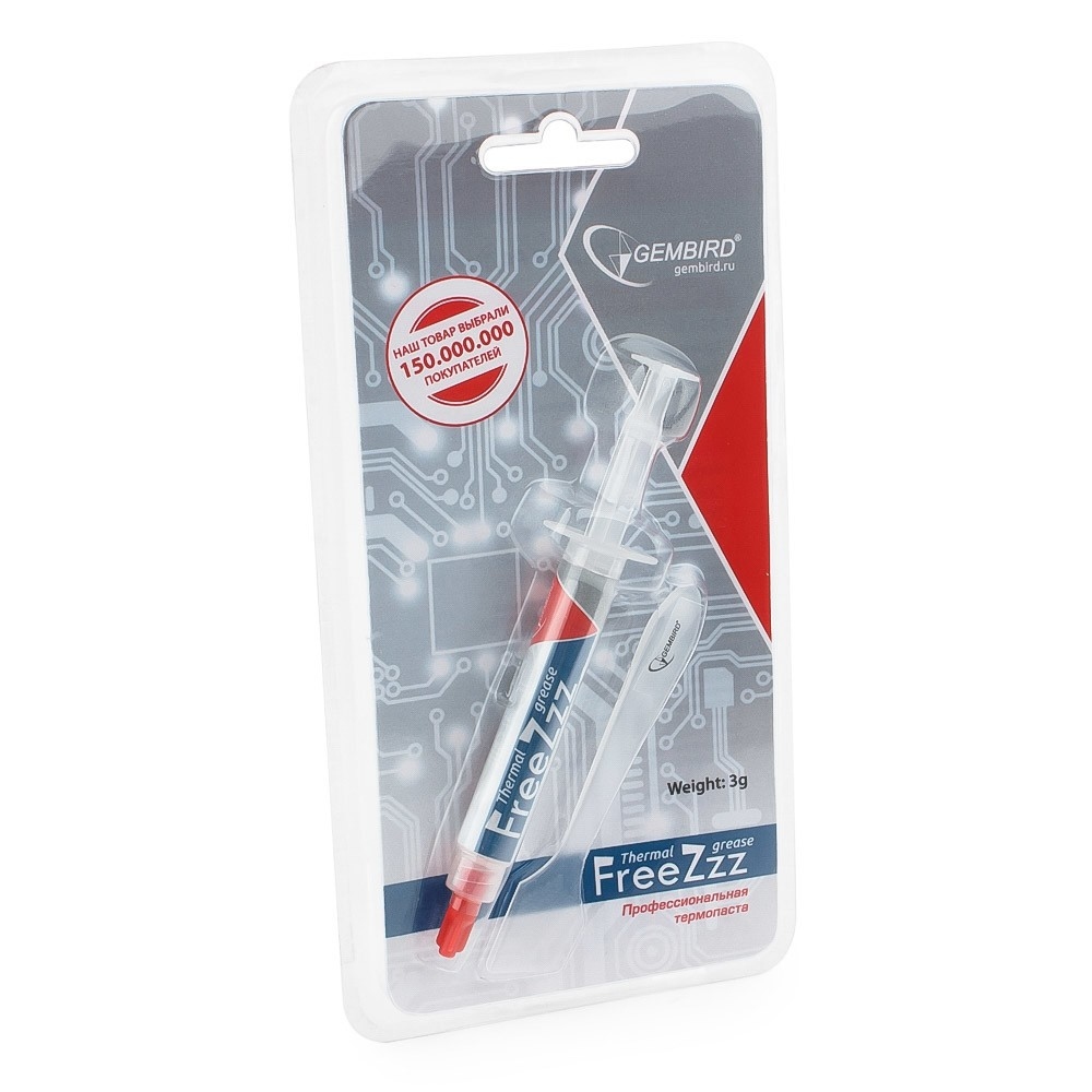 Термопаста Gembird FreeZzz GF-01-3 3гр шприц
Термопаста Gembird FreeZzz GF-01-3 3гр шприц